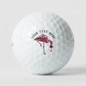Cute Flamingo Wine Drinker Novelty Gifts Golfballen (Voorkant)