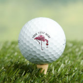Cute Flamingo Wine Drinker Novelty Gifts Golfballen (Insitu Shirt)