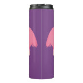 Cute Flamingos aangepaste monogram tumbler Thermosbeker (Achterkant)