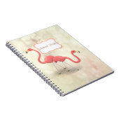 Cute Flamingos, Bokeh- Gepersonaliseerd Notitieboek (Rechterzijde)