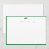 Cute Flamingos Couple Note Card Notitiekaartje (Voorkant / Achterkant)