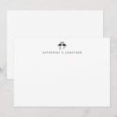 Cute Flamingos Couples Note Card Notitiekaartje (Voorkant / Achterkant)