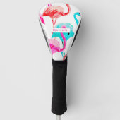 Cute Flamingos Golfheadcover (Voorkant)