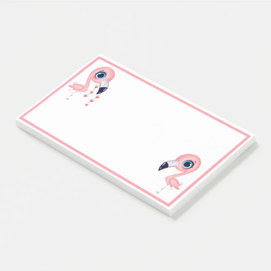 Cute Flamingos Post-it® Notes (Schuin)