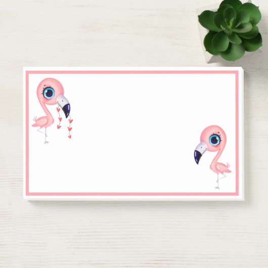Cute Flamingos Post-it® Notes (Kantoor)