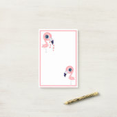 Cute Flamingos Post-it® Notes (Op bureau)