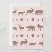 Cute Flannel Girls Camping Birthday Party Invite Kaart (Achterkant)