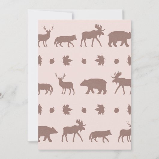 Cute Flannel Girls Camping Birthday Party Invite Kaart (Achterkant)