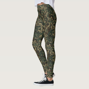 Cute Flecktarn Camouflage Pattern Leggings