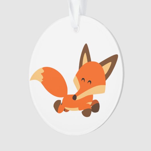 Cute Fleet Cartoon Fox Acrylornament Ornament (voorkant)