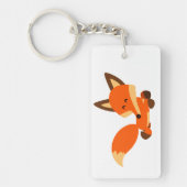 Cute Fleet Cartoon Fox AcrylSleutelhanger Sleutelhanger (Voorkant)