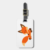 Cute Fleet Cartoon Fox Bagagelabel (Voorkant verticaal)