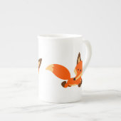 Cute Fleet Cartoon Fox Bone China Mok (Voorkant rechts)