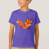 Cute Fleet Cartoon Fox Children T-Shirt (Voorkant)