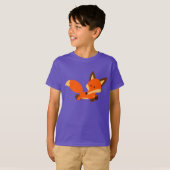 Cute Fleet Cartoon Fox Children T-Shirt (Voorkant volledig)