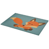 Cute Fleet Cartoon Fox Cutting Board Snijplank (Hoek)
