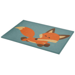 Cute Fleet Cartoon Fox Cutting Board Snijplank