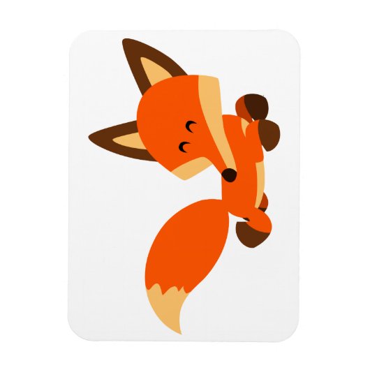 Cute Fleet Cartoon Fox Flexible Magnet Magneet (Verticaal)