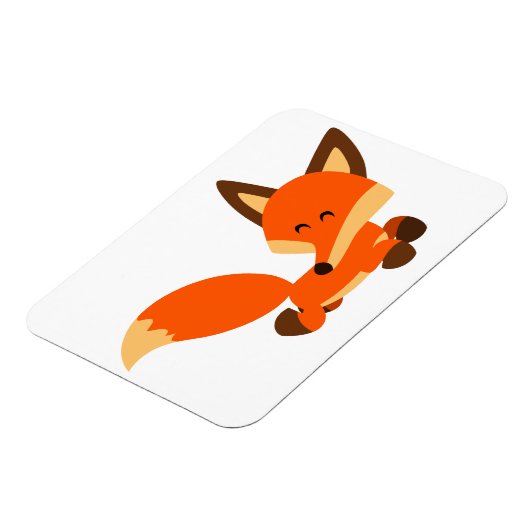 Cute Fleet Cartoon Fox Flexible Magnet Magneet (Linkerzijde)
