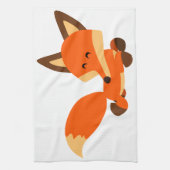 Cute Fleet Cartoon Fox Kitchen Towel Theedoek (Verticaal)