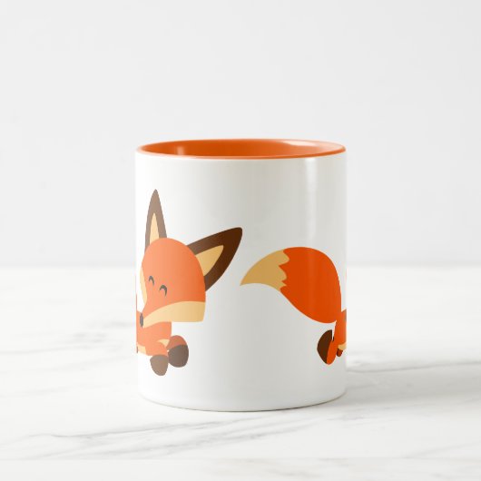 Cute Fleet Cartoon Fox Mok (Center)