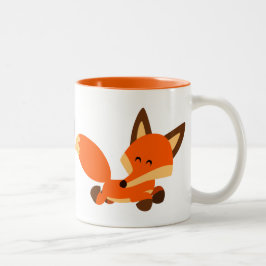 Cute Fleet Cartoon Fox Mok