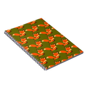 Cute Fleet Cartoon Fox Notitieboek