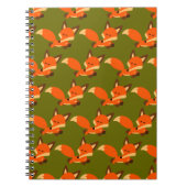 Cute Fleet Cartoon Fox Notitieboek (Voorkant)