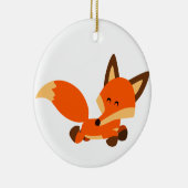 Cute Fleet Cartoon Fox Ornament (Rechts)