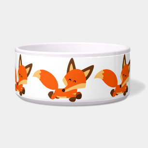 Cute Fleet Cartoon Fox Pet Bowl Voerbakje