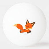 Cute Fleet Cartoon Fox Ping Pong Ball (Voorkant)