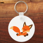 Cute Fleet Cartoon Fox Sleutelhanger (Voorkant)