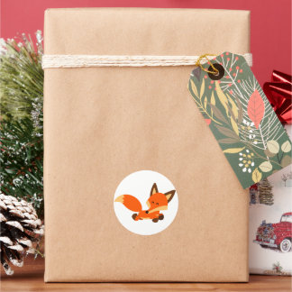 Cute Fleet Cartoon Fox Sticker