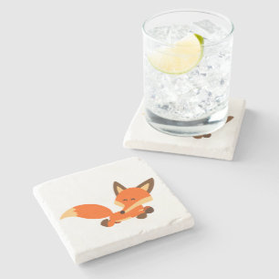 Cute Fleet Cartoon Fox Stone Onderzetter