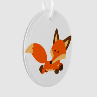 Cute Fleet Cartoon Vos Acrylen Siervoorwerp Ornament
