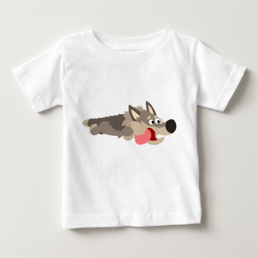 Cute Fleet Cartoon Wolf Baby T-Shirt (Voorkant)