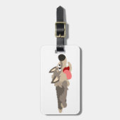 Cute Fleet Cartoon Wolf Bagagelabel (Voorkant verticaal)