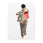Cute Fleet Cartoon Wolf Flexible Magnet Magneet (Verticaal)
