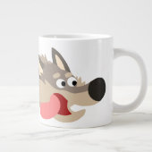 Cute Fleet Cartoon Wolf Jumbo Mok (Rechts)