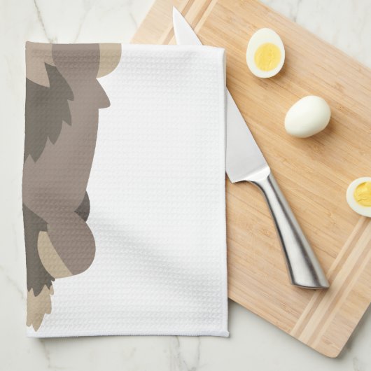 Cute Fleet Cartoon Wolf Kitchen Towel Theedoek (Quarter Fold)