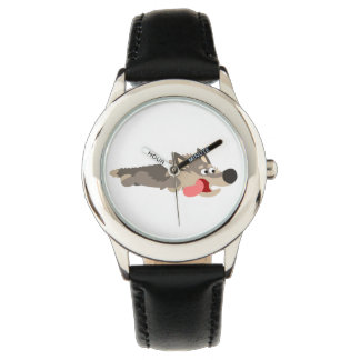 Cute Fleet Cartoon Wolf Watch Horloge