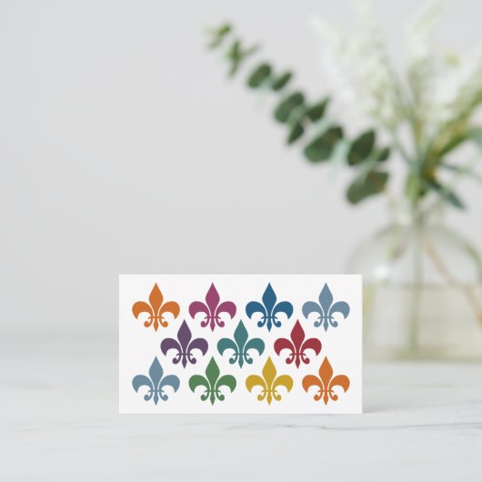 Cute Fleur De Lis Visitekaartjes (Staand voorkant)