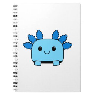 Cute Flippable Blue Axolotl Notitieboek