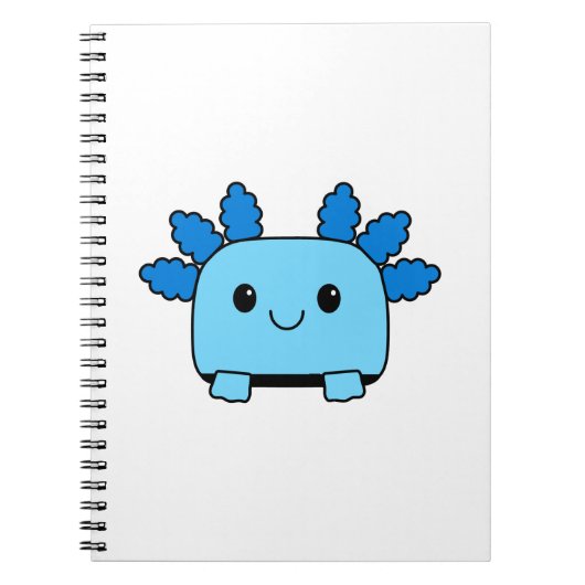 Cute Flippable Blue Axolotl Notitieboek (Voorkant)