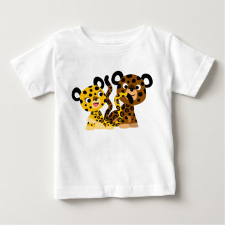 Cute Flirtatious Cartoon Jaguars Baby T-Shirt