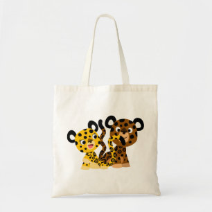 Cute Flirtatious Cartoon Jaguars Bag Tote Bag