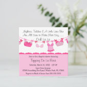 Cute Flirty Bra Lingerie Bridal Shower Invitation Kaart (Staand voorkant)