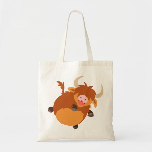 Cute Floating Cartoon Highland Koe Bag Tote Bag (Voorkant)