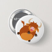 Cute Floating Cartoon Highland Koe Button Badge (Voorkant /achterkant)