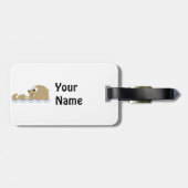 Cute Floating Otter Bagagelabel (Achterkant horizontaal)